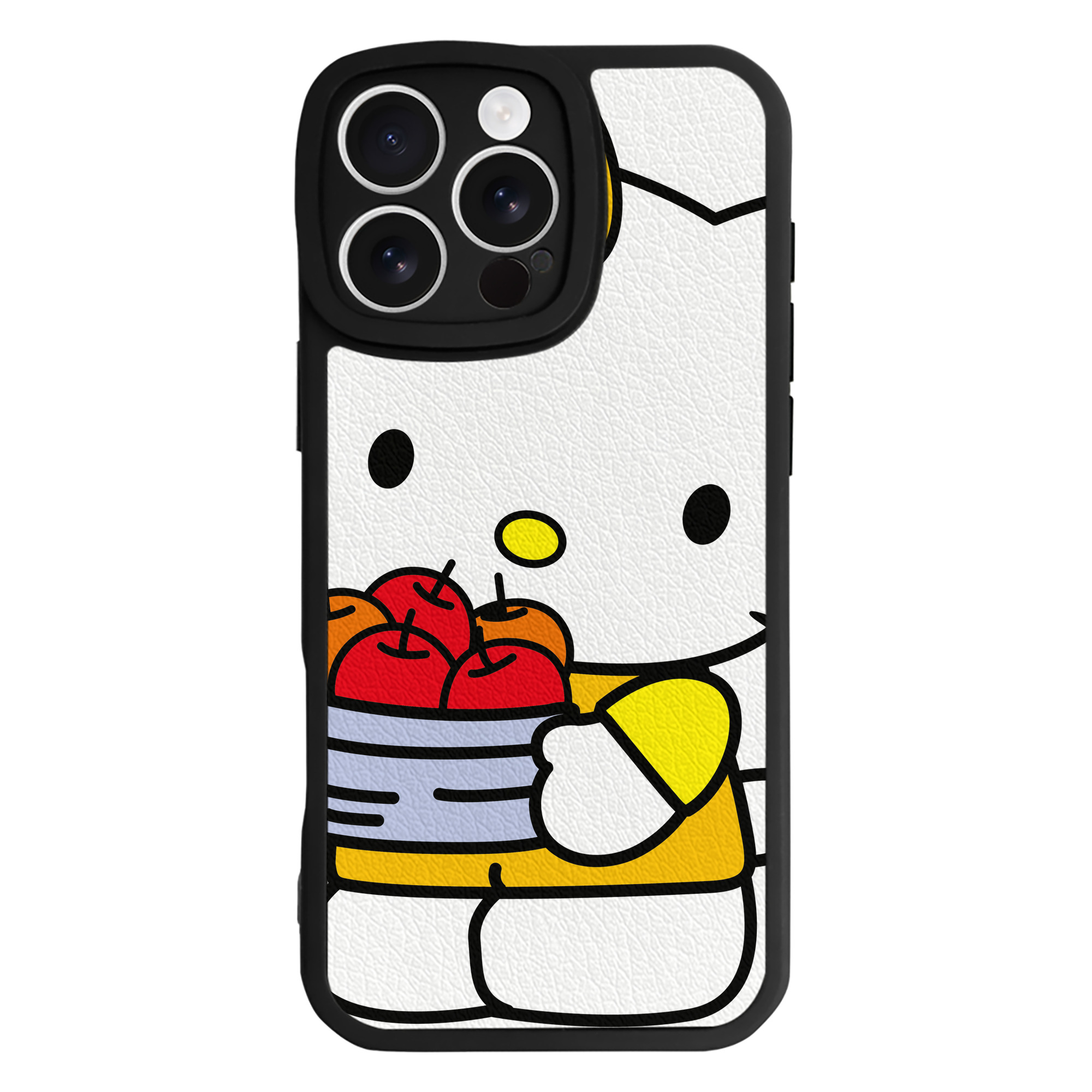 （画像用） Hello Kitty ハローキティ 【iPhone 16シリーズ対応】シリコンスマホケース（レザー調） 材質：シリコン